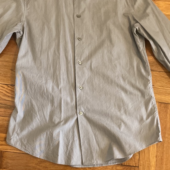 John Varvatos Mens Gray Button Down Shirt - Picture 4 of 4